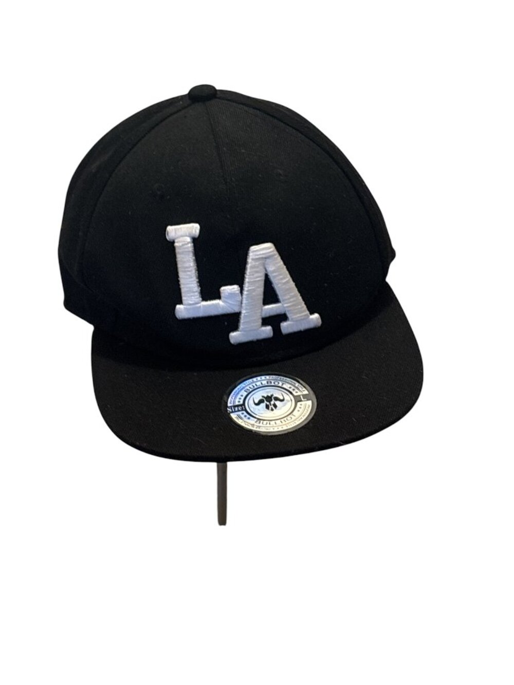 LA Los Angeles Gray Black Snapback Bullbot NEW Baseball Cap